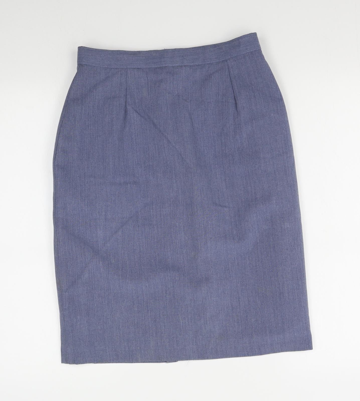 Preworn Womens Blue   Straight & Pencil Skirt Size 14