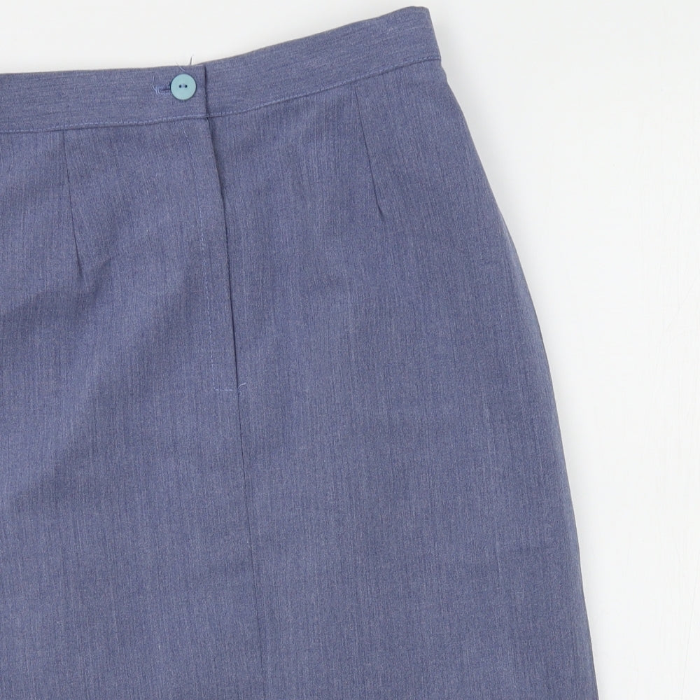 Preworn Womens Blue   Straight & Pencil Skirt Size 14