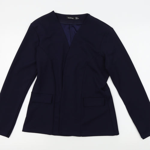 Boohoo Womens Blue   Jacket Blazer Size 14