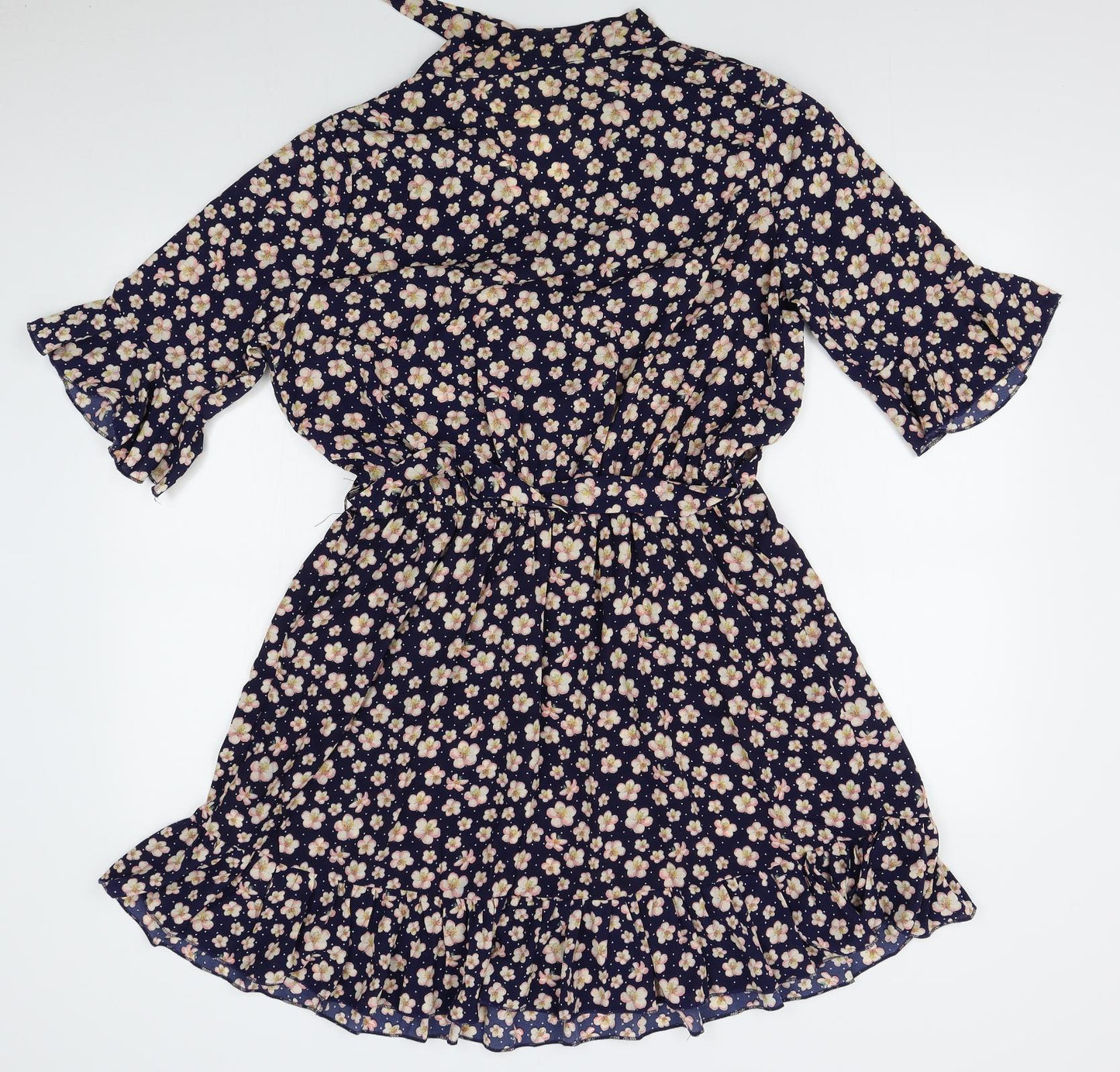 Boohoo Womens Blue Floral  Kaftan  Size 16