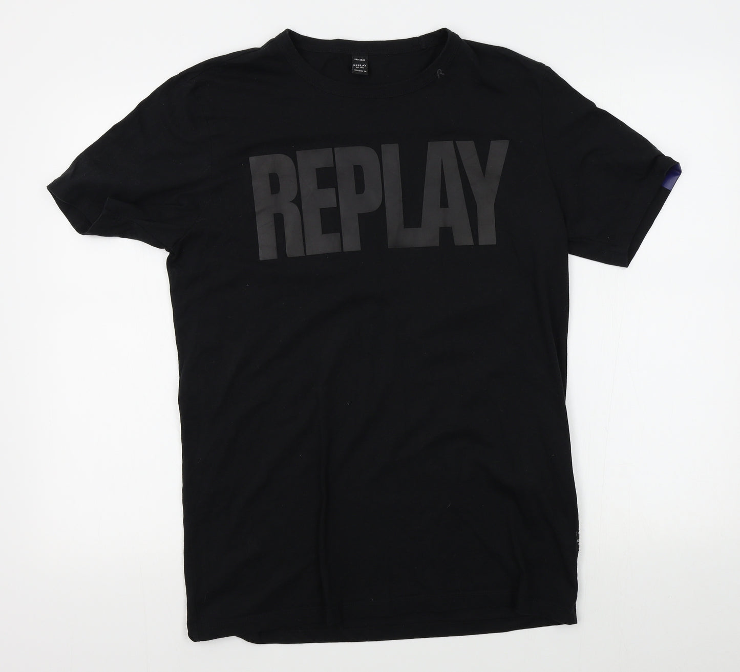 Replay Mens Black    T-Shirt Size L
