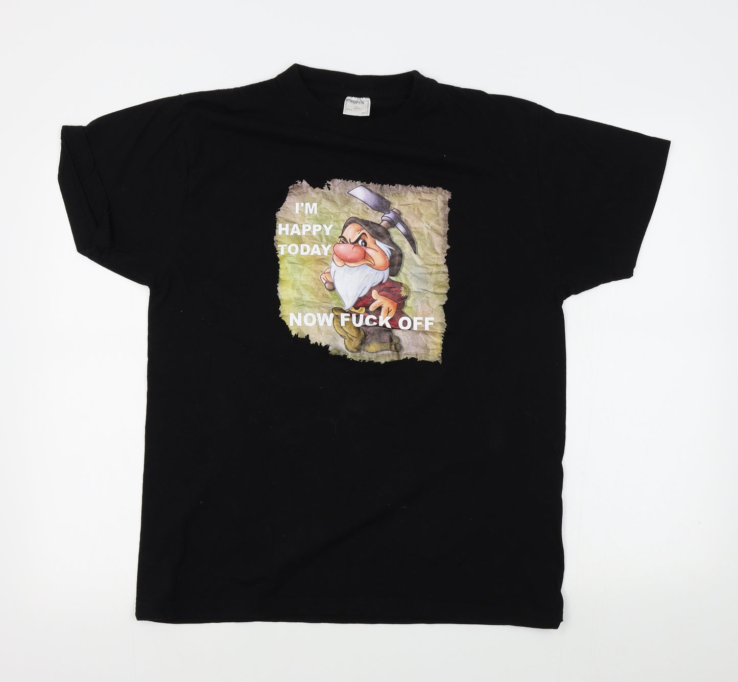 Super Mens Black    T-Shirt Size M  - funny