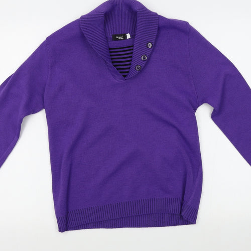 Glimpse Design Womens Purple   Pullover Jumper Size S