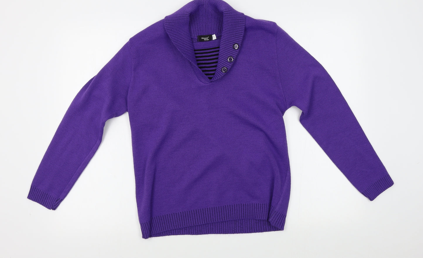 Glimpse Design Womens Purple   Pullover Jumper Size S