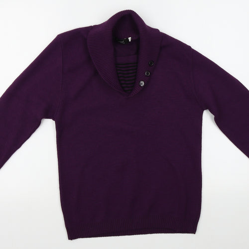 Glimpse Womens Purple   Pullover Jumper Size S