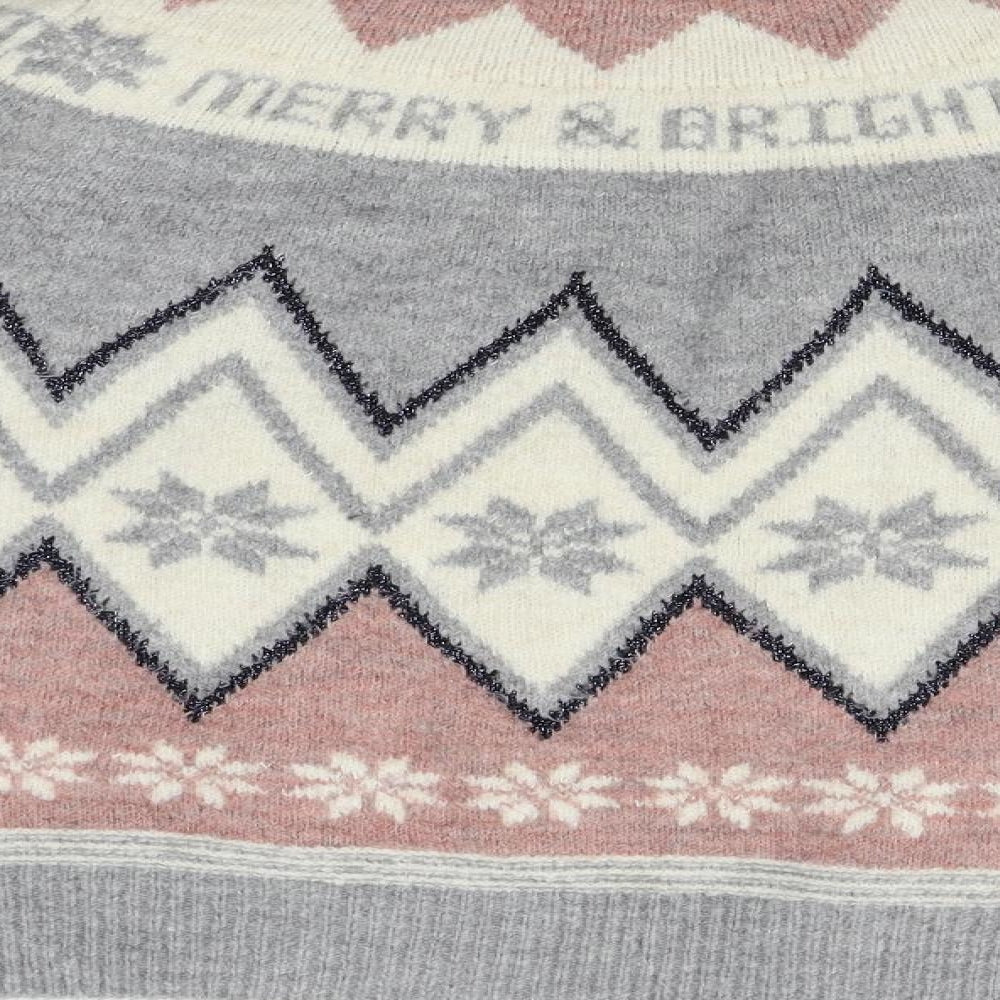 F&F Womens Grey Fair Isle  Pullover Jumper Size 12