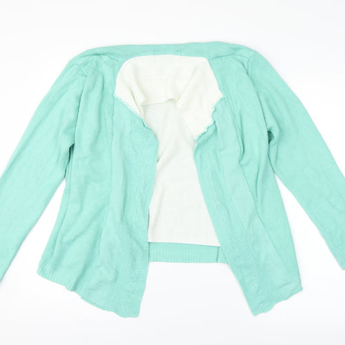 Preworn Womens Green Argyle/Diamond  Cardigan Jumper