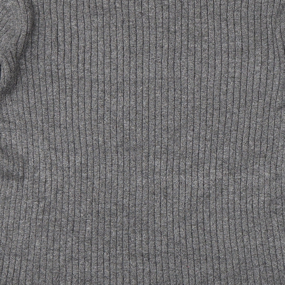 M&S Womens Grey Striped  Pullover Jumper Size 12
