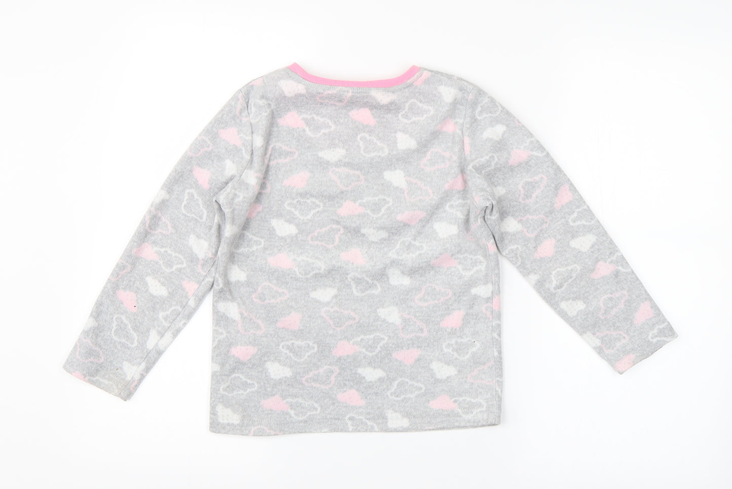 YD Girls Grey Geometric   Pyjama Top Size 7-8 Years