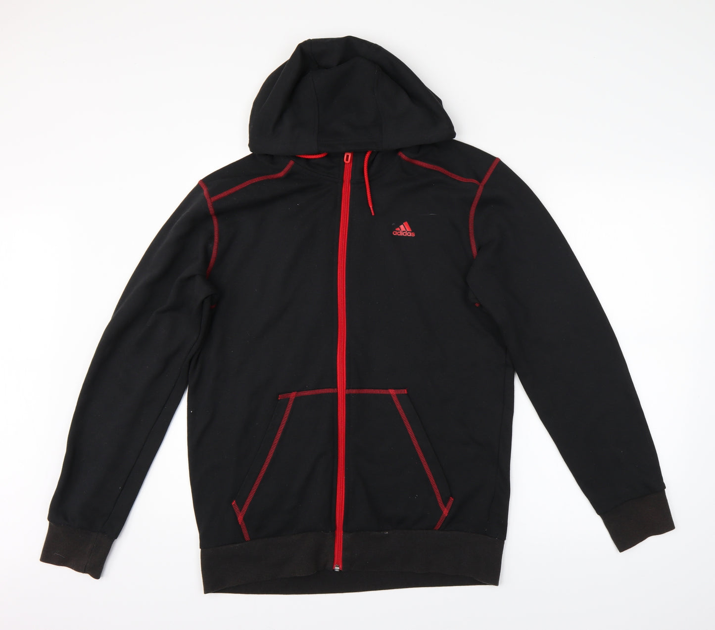 adidas Mens Black   Full Zip Hoodie Size M
