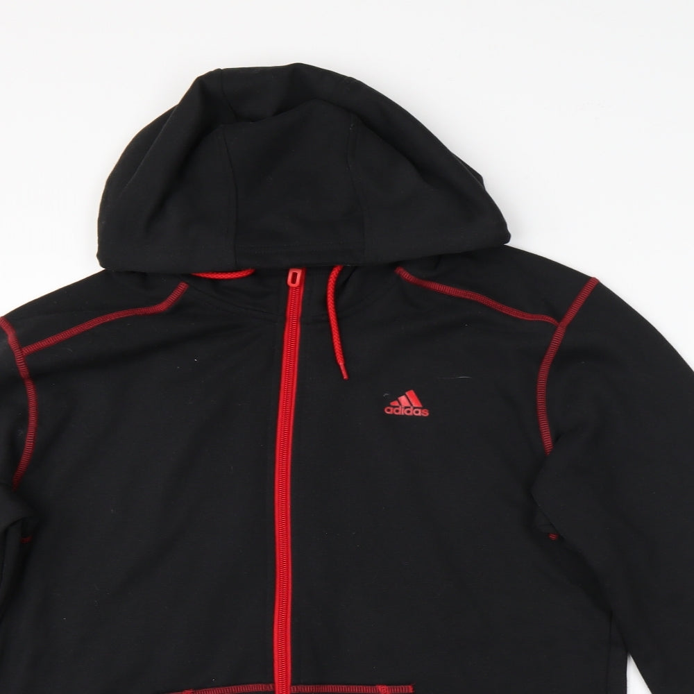 adidas Mens Black   Full Zip Hoodie Size M