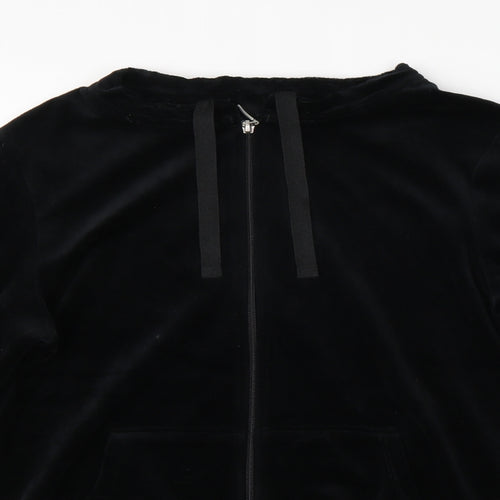 M&S Womens Black   Full Zip Sweatshirt