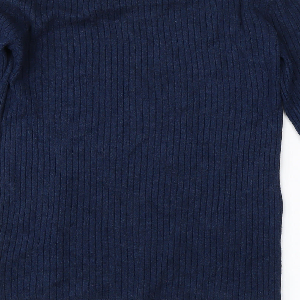 M&S Womens Blue Striped  Pullover Jumper Size 10