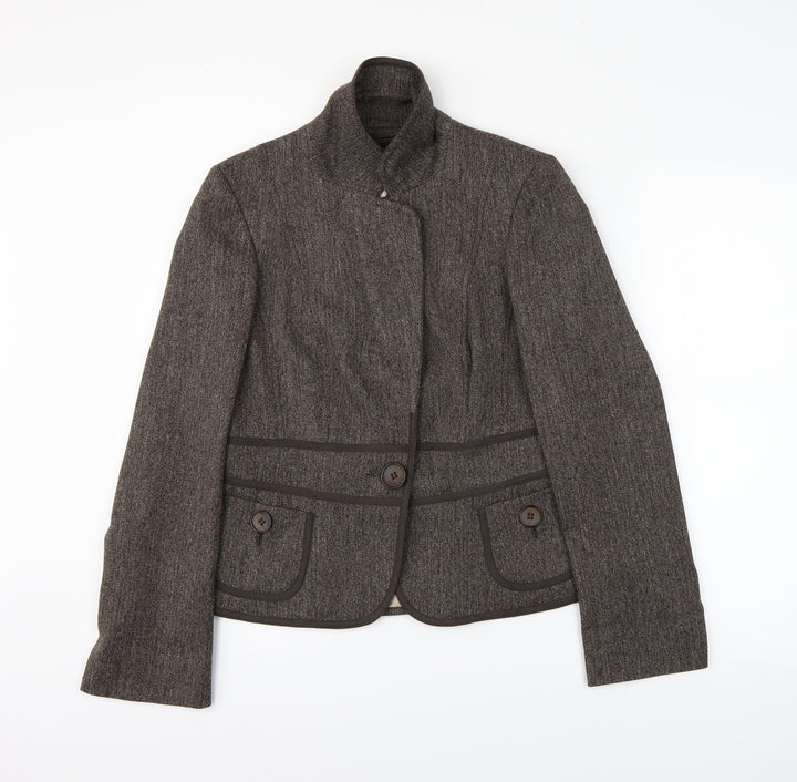 Principles Womens Brown Jacket Suit Jacket Size 12