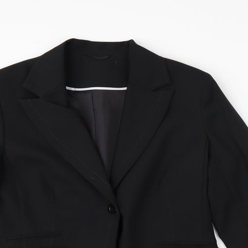 Preworn Womens Black   Jacket Suit Jacket Size 14