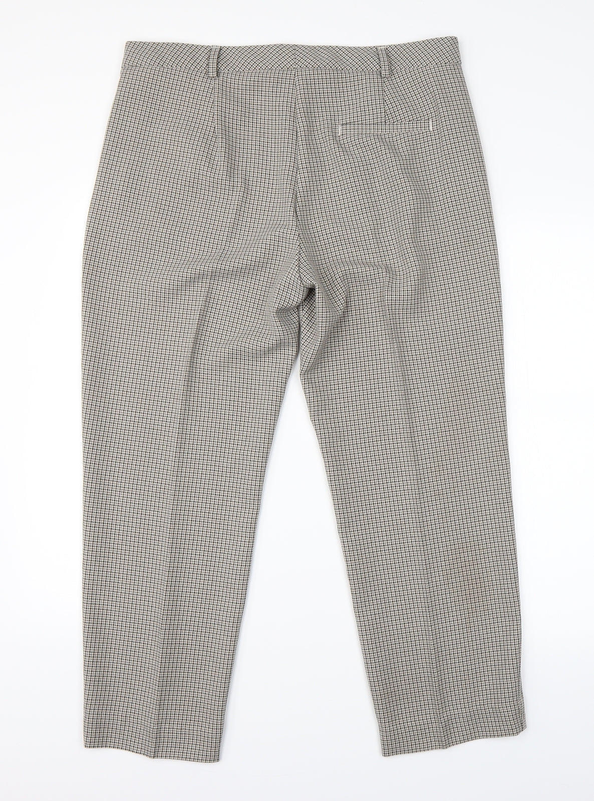 M&S Womens Grey Argyle/Diamond  Trousers  Size 14 L30 in