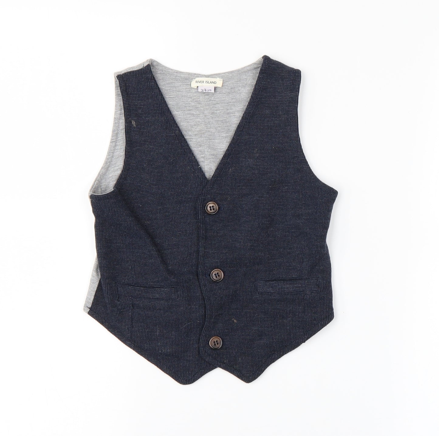 River Island Boys Blue   Basic Dress Shirt Size 3-4 Years