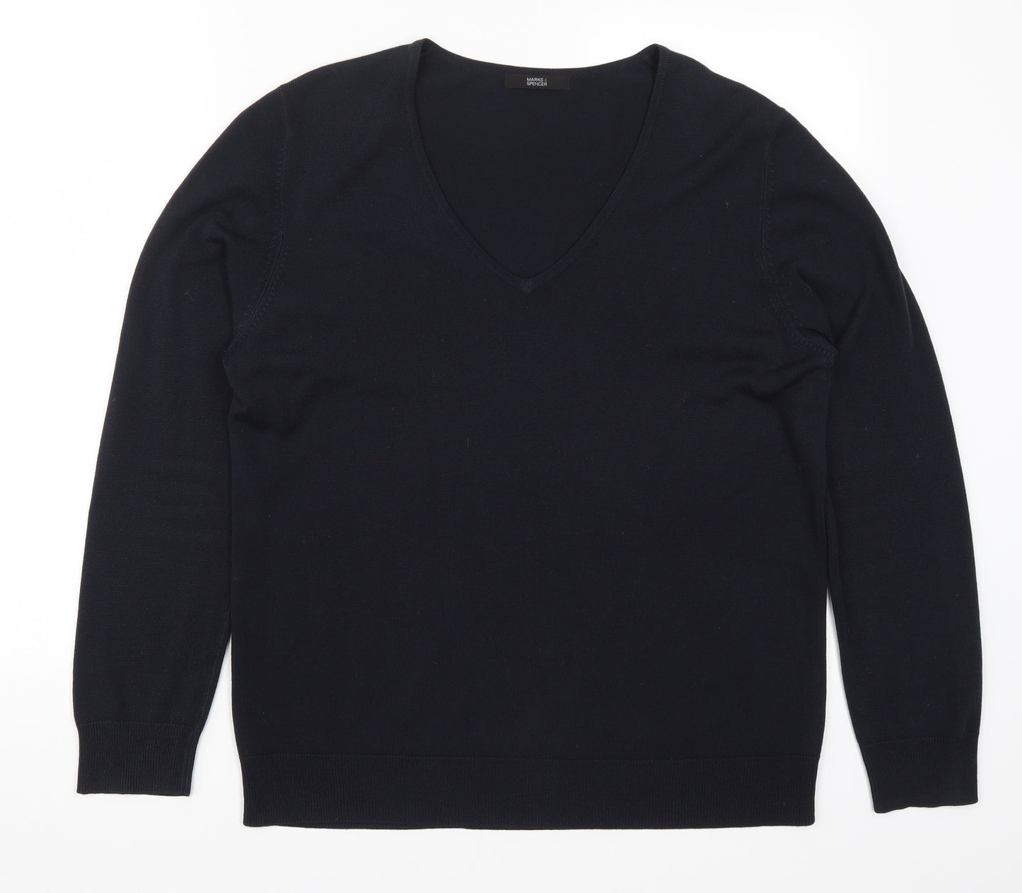Marks and Spencer Womens Blue  Knit Pullover Jumper Size 16