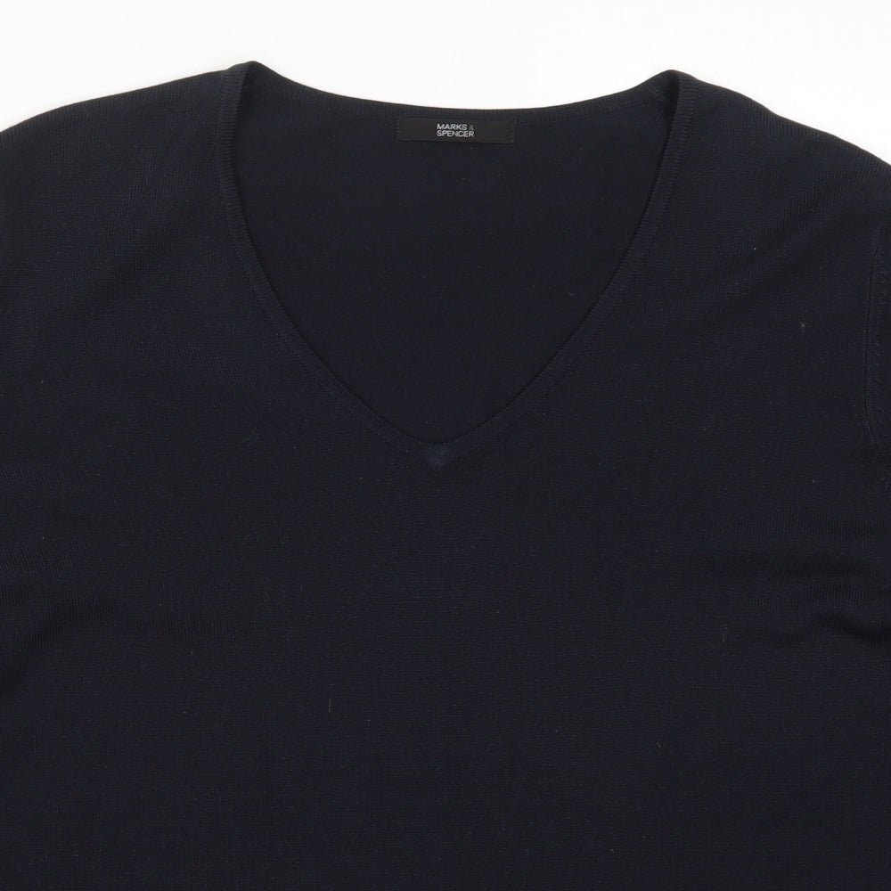 Marks and Spencer Womens Blue  Knit Pullover Jumper Size 16