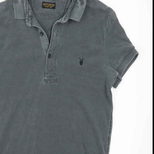 AllSaints Mens Grey    Polo Size XS