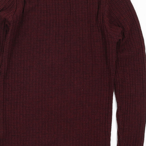 River Island Mens Red  Knit Pullover Jumper Size S
