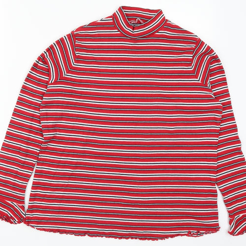 Marks and Spencer Womens Red Striped  Pullover Jumper Size 18