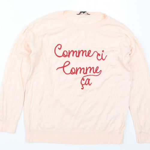 Dorothy Perkins Womens Pink   Pullover Jumper Size 8  - Commerci Comme Ca