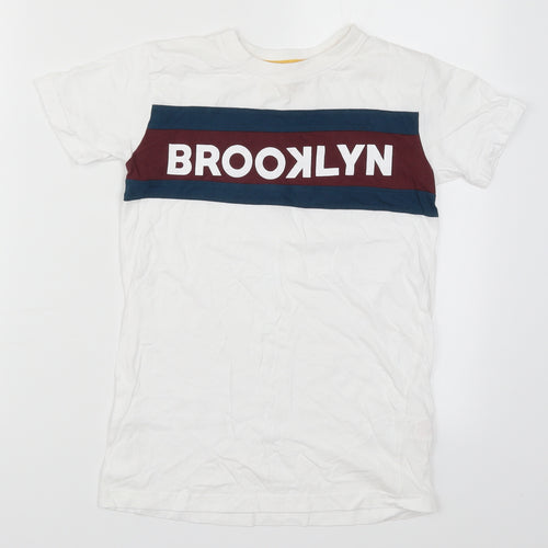 Urban Outlaws Boys White   Basic T-Shirt Size 9-10 Years  - Brooklyn
