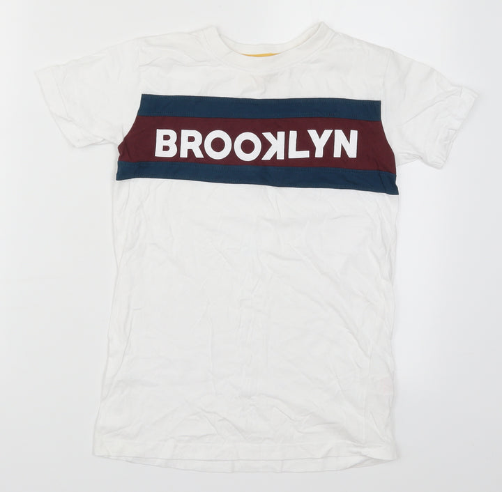 Urban Outlaws Boys White   Basic T-Shirt Size 9-10 Years  - Brooklyn