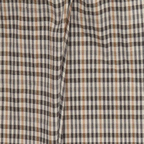 Preworn Womens Beige Check  Trousers  Size 28 in L27 in