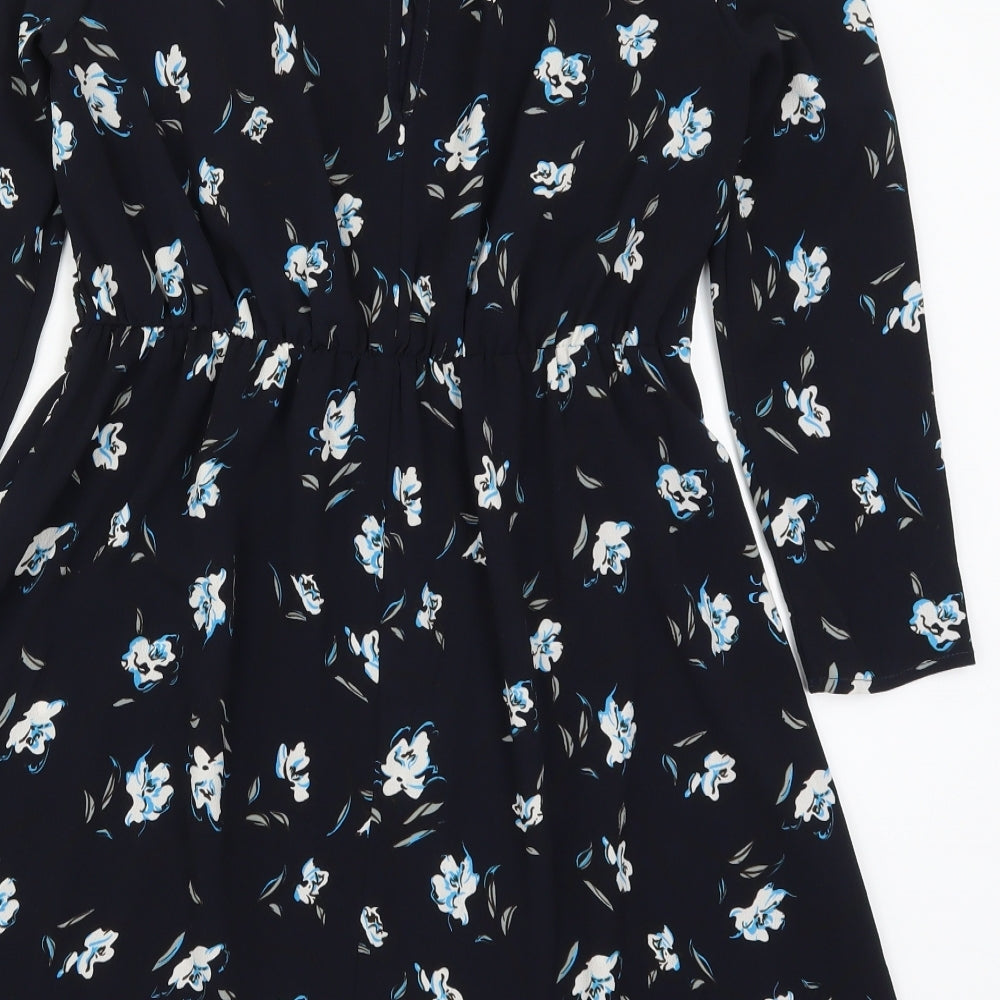 Pins & Needles Womens Blue Floral  Skater Dress  Size XS