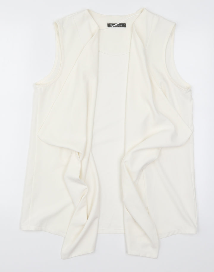Bonmarché Womens White   Jacket  Size 14