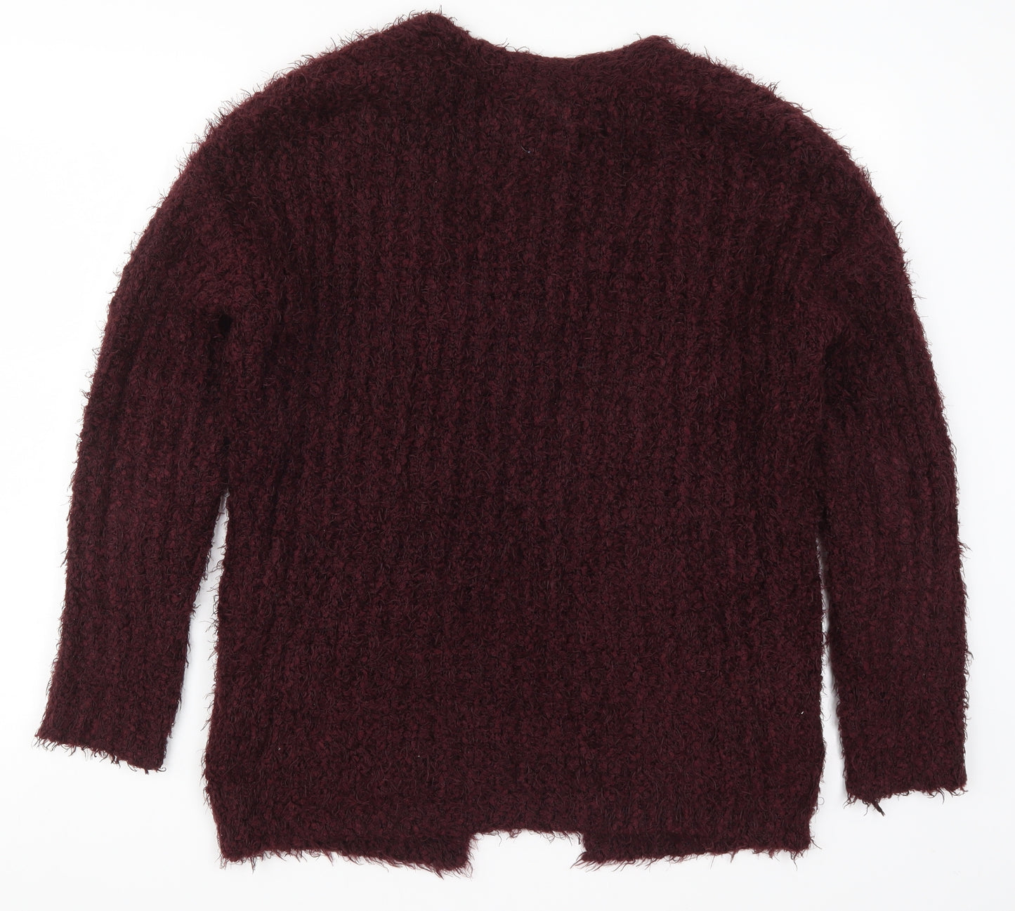 Primark Womens Red  Knit Cardigan Jumper Size 6  - Burgundy