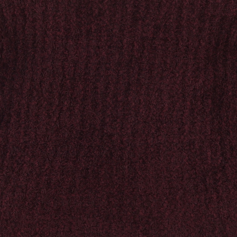 Primark Womens Red  Knit Cardigan Jumper Size 6  - Burgundy