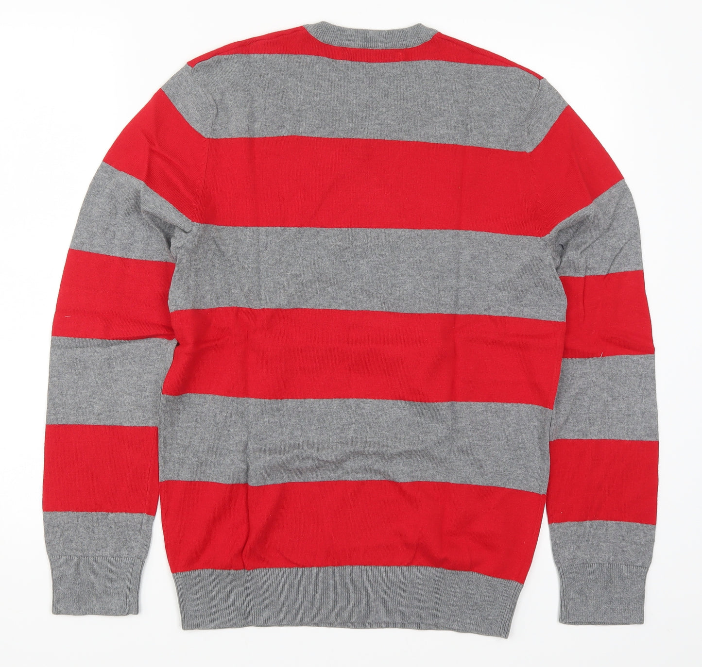 Old Navy Mens Red Striped Knit Pullover Jumper Size S
