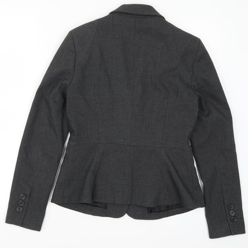 NEXT Womens Grey Geometric  Jacket Suit Jacket Size 8