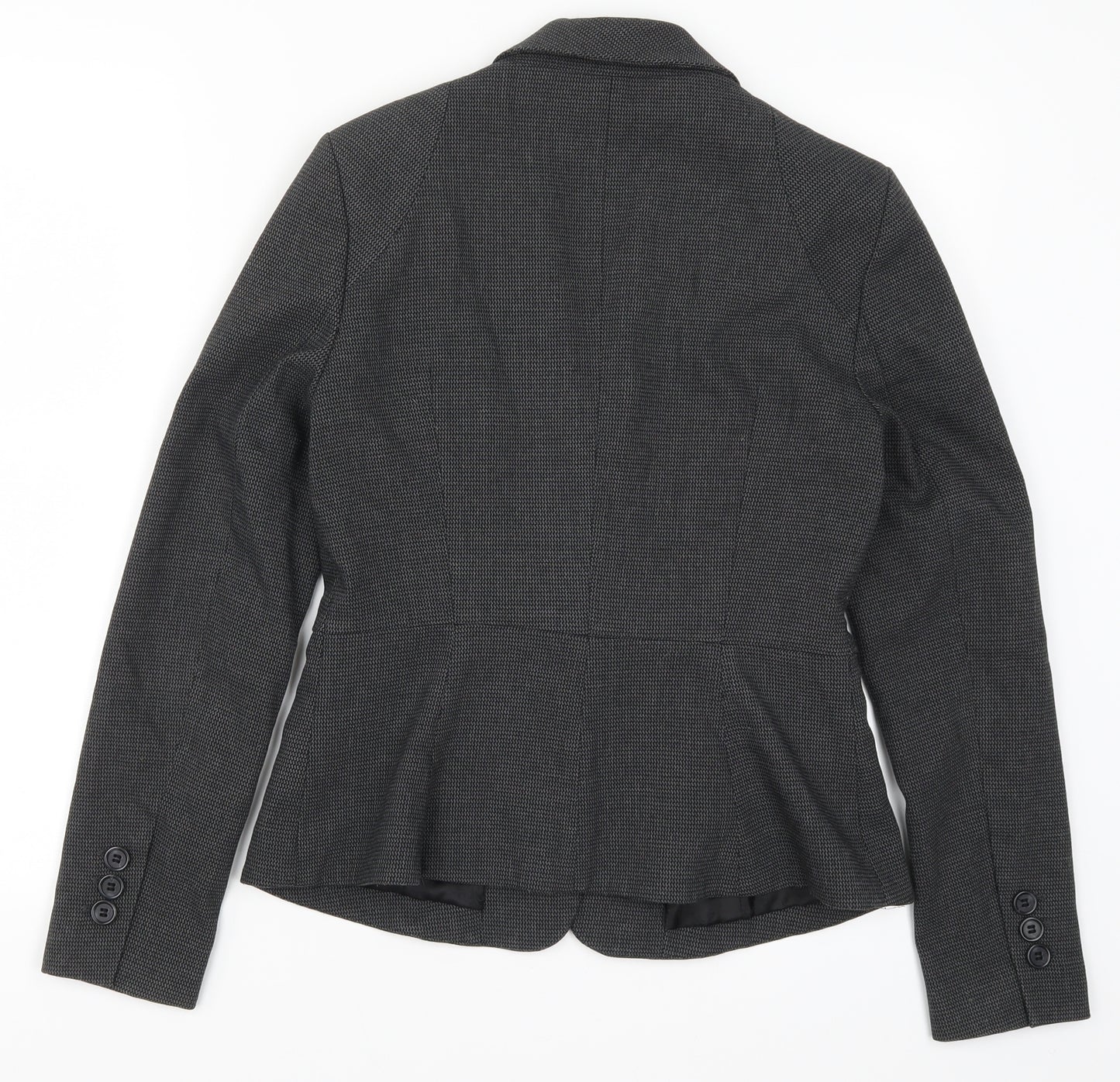 NEXT Womens Grey Geometric  Jacket Suit Jacket Size 8