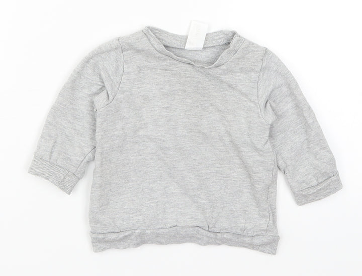 H&M Baby Grey Basic T-Shirt Size 6-9 Months