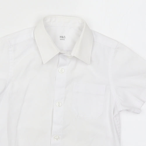 Marks and Spencer Girls White   Basic Button-Up Size 3-4 Years