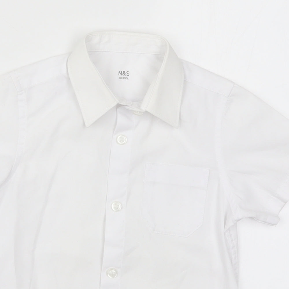 Marks and Spencer Girls White   Basic Button-Up Size 3-4 Years