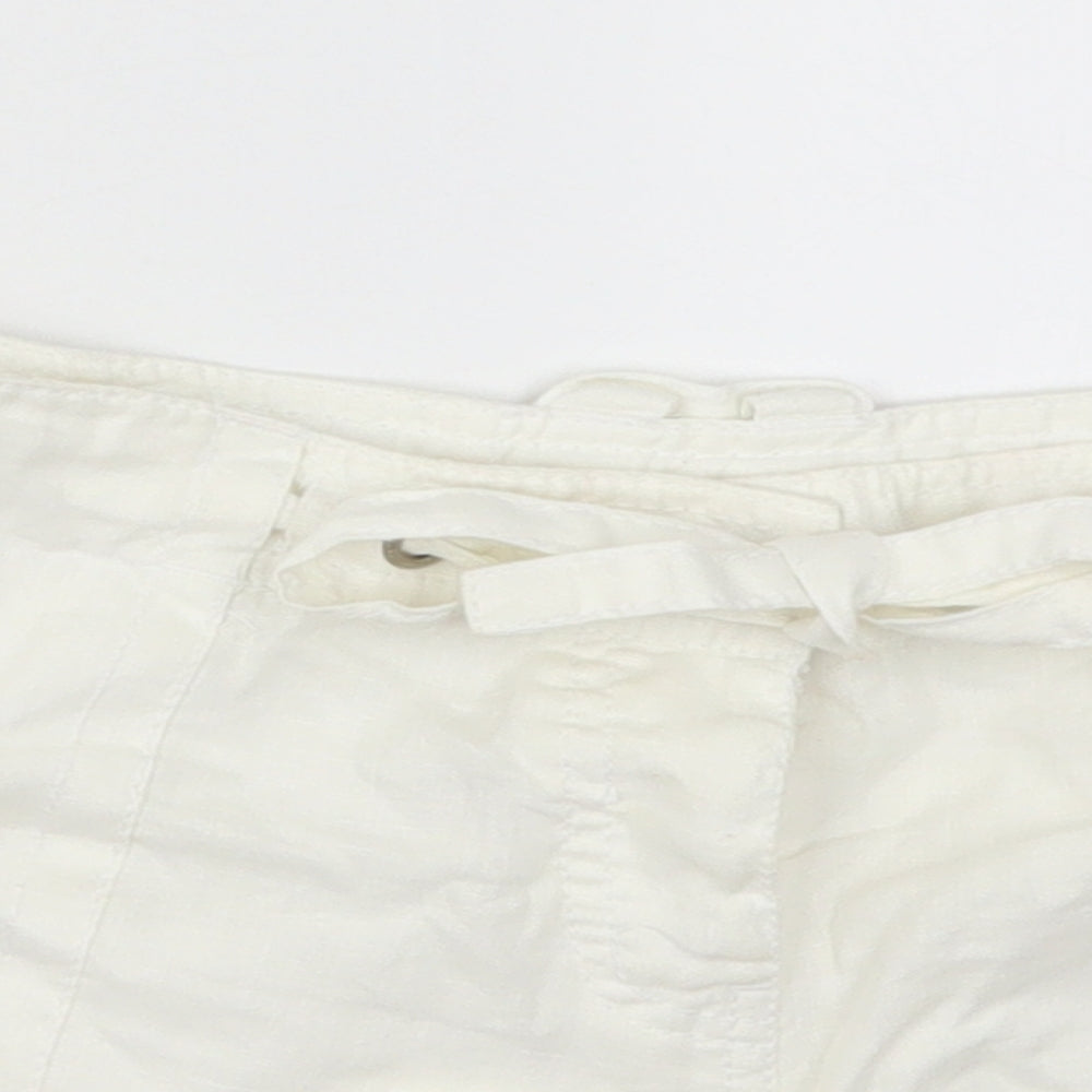 River Island Womens White   Hot Pants Shorts Size 10