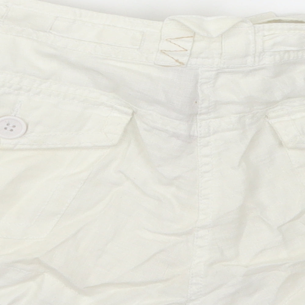 River Island Womens White   Hot Pants Shorts Size 10