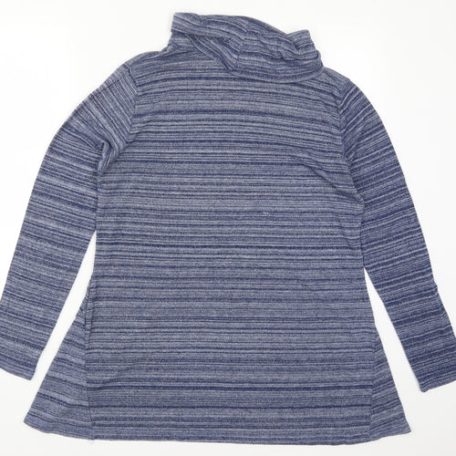 EWM Womens Blue Striped  Pullover Jumper Size 14