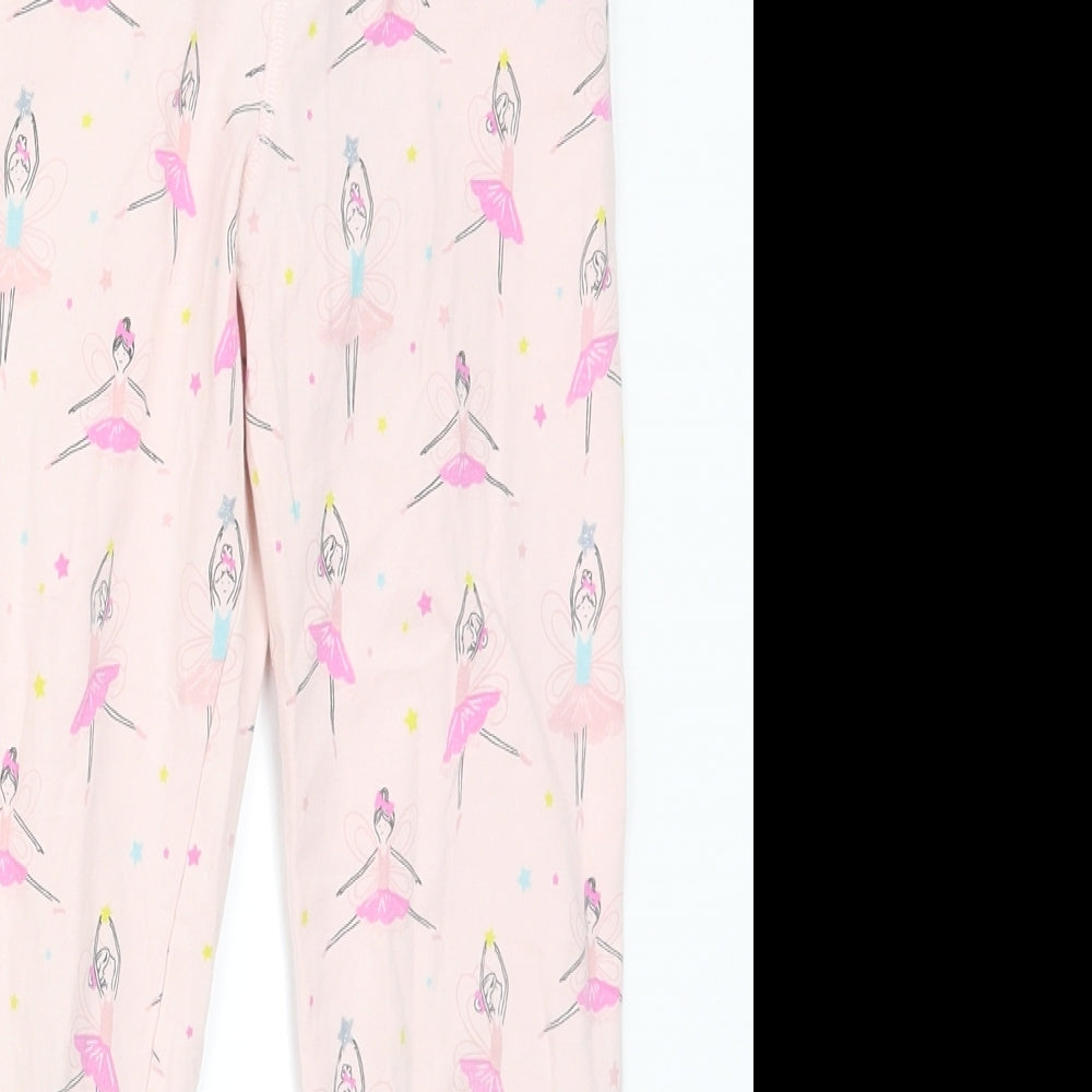 Marks and Spencer Girls Pink   Sweatpants Trousers Size 6-7 Years - Fairies Loungewear