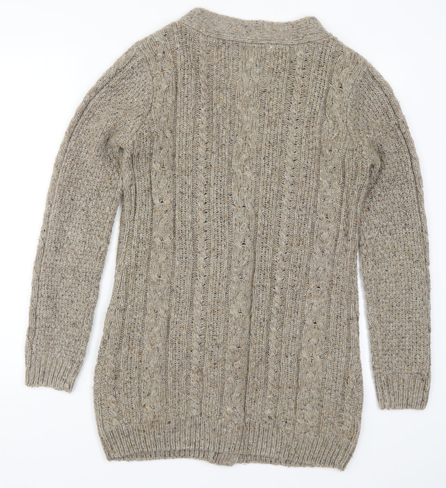 Papaya Womens Beige  Knit Cardigan Jumper Size 10