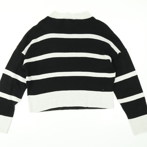 Atmosphere Womens Black Striped Knit Pullover Jumper Size S