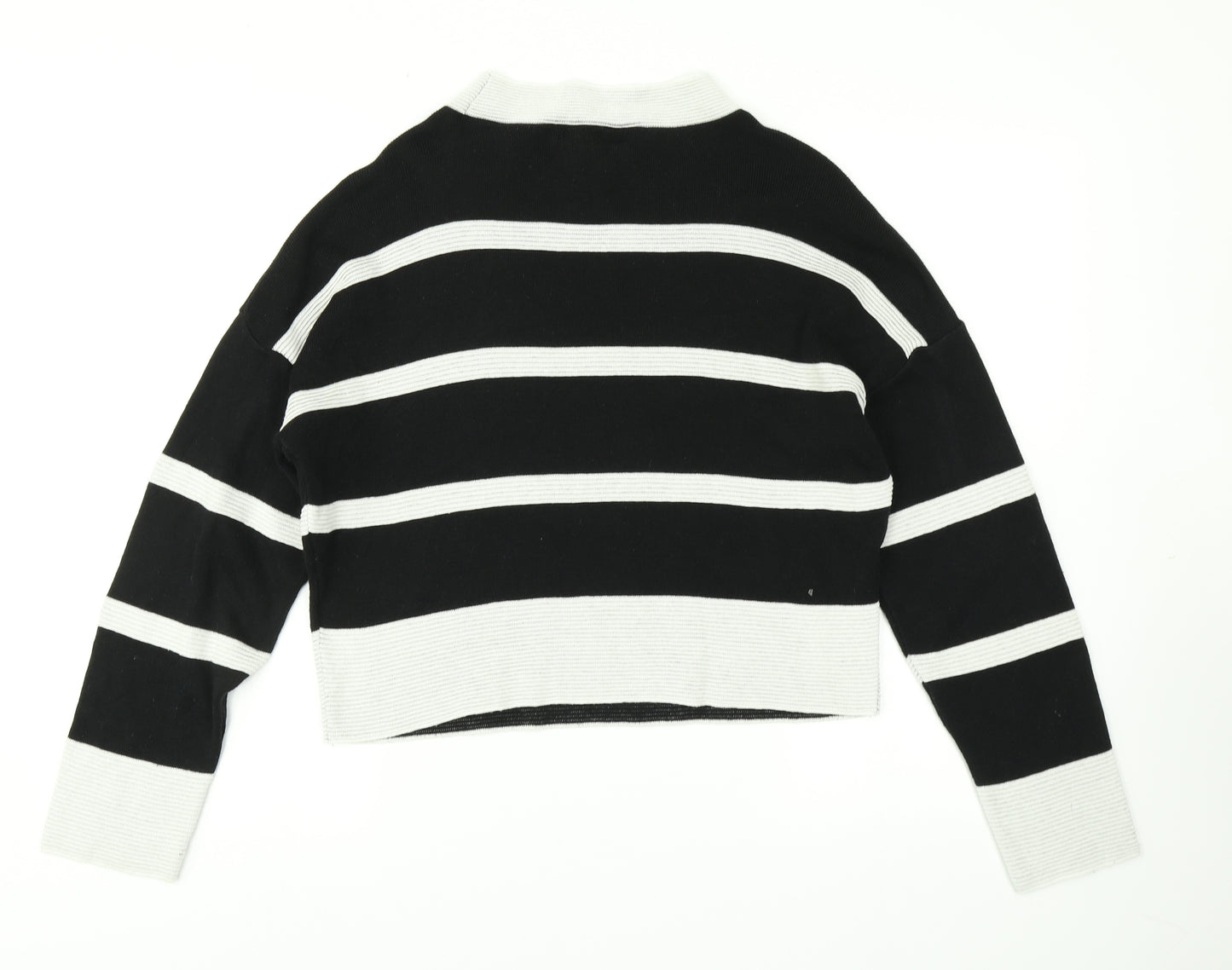 Atmosphere Womens Black Striped Knit Pullover Jumper Size S