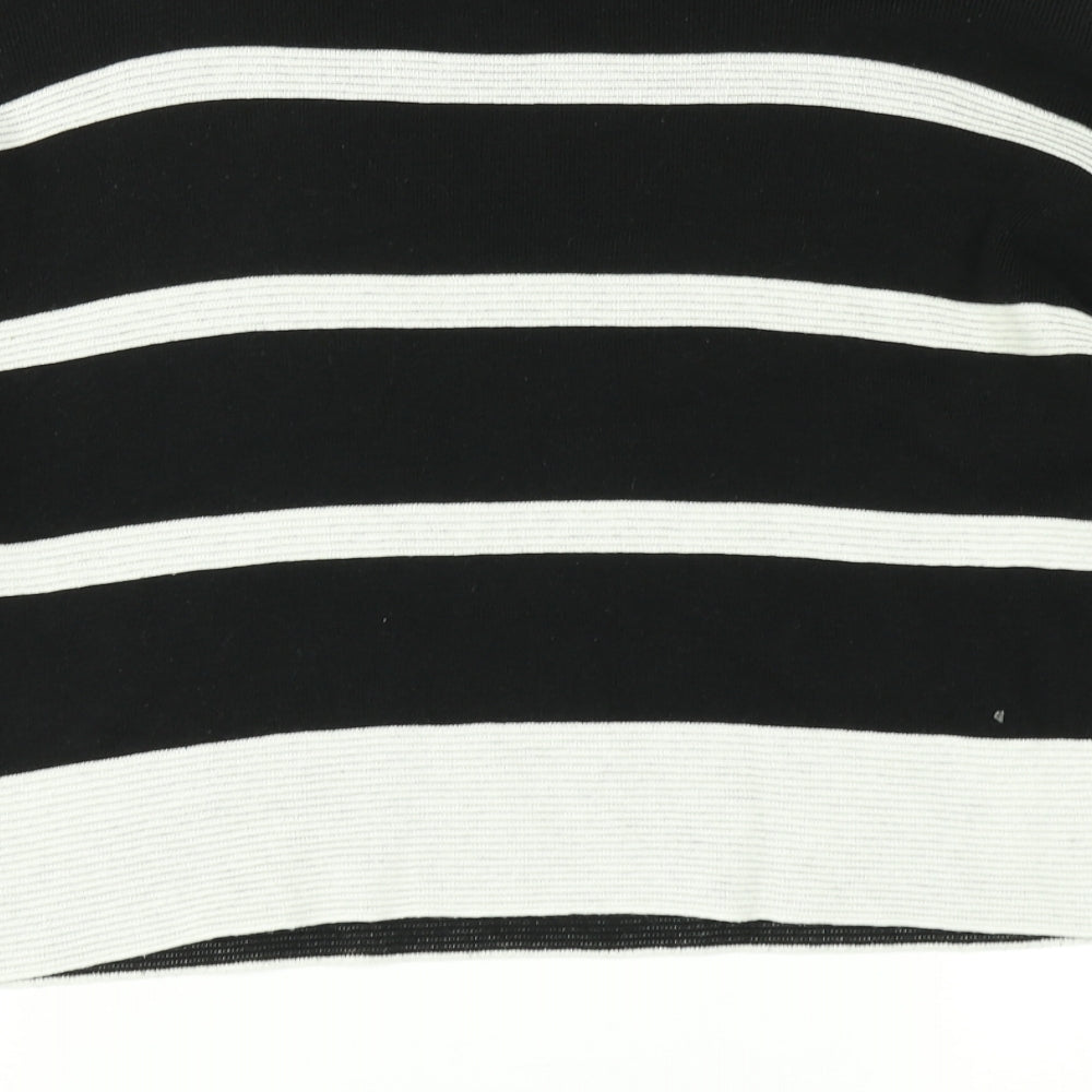 Atmosphere Womens Black Striped Knit Pullover Jumper Size S