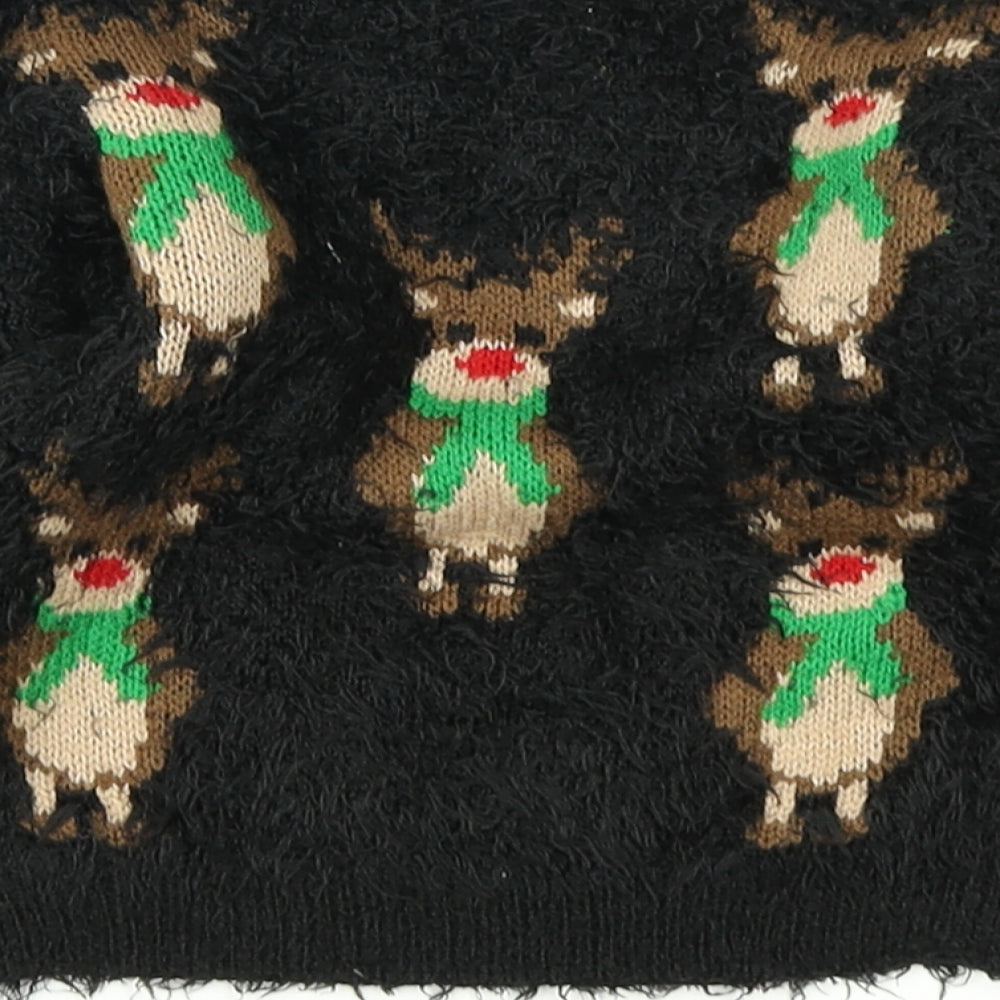 Nutmeg Baby Black  Knit Pullover Jumper Size 18-24 Months  - Christmas jumper