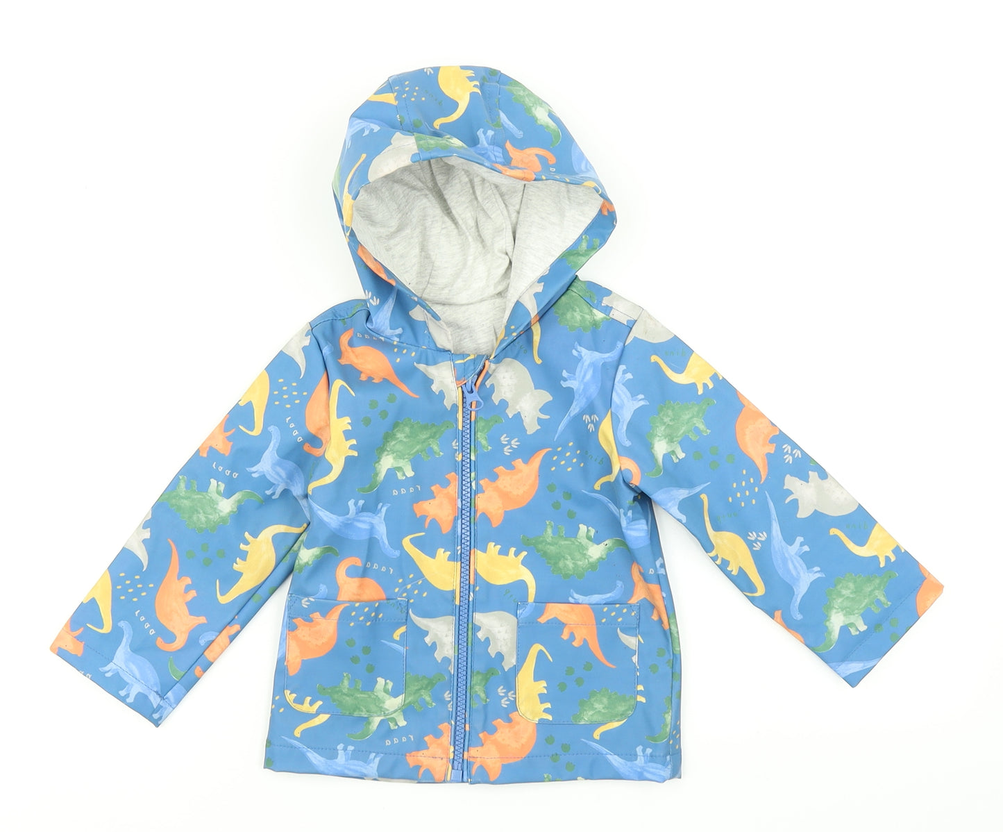 TU Boys Blue   Rain Coat Coat Size 9-12 Months  - Dinosaur print